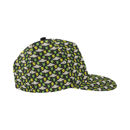 Alien UFO Pattern Snapback Cap