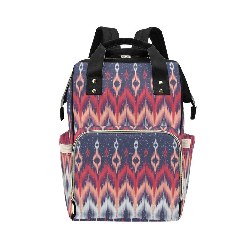 Ikat Print Design LKS401 Diaper Bag Backpack