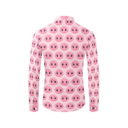 Pig Print Design LKS401 Men's Long Sleeve Dress Shirt