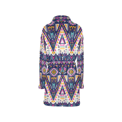 Pink Tribal Aztec native american Women's Fleece Robe