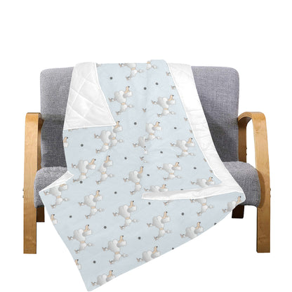 Poodle Pattern Print Design A05 Premium Quilt