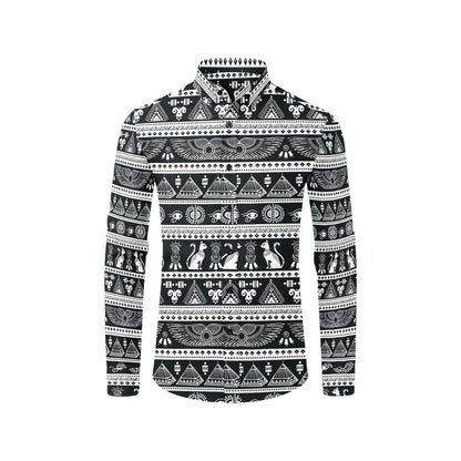 Tribal Pattern Print Design LKS305 Men's Long Sleeve Dress Shirt