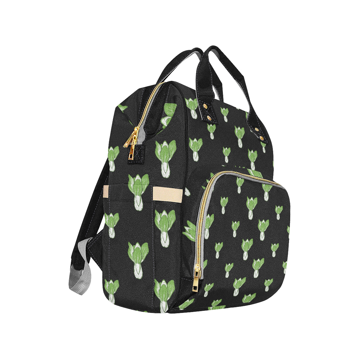 Kale Pattern Print Design 02 Diaper Bag Backpack