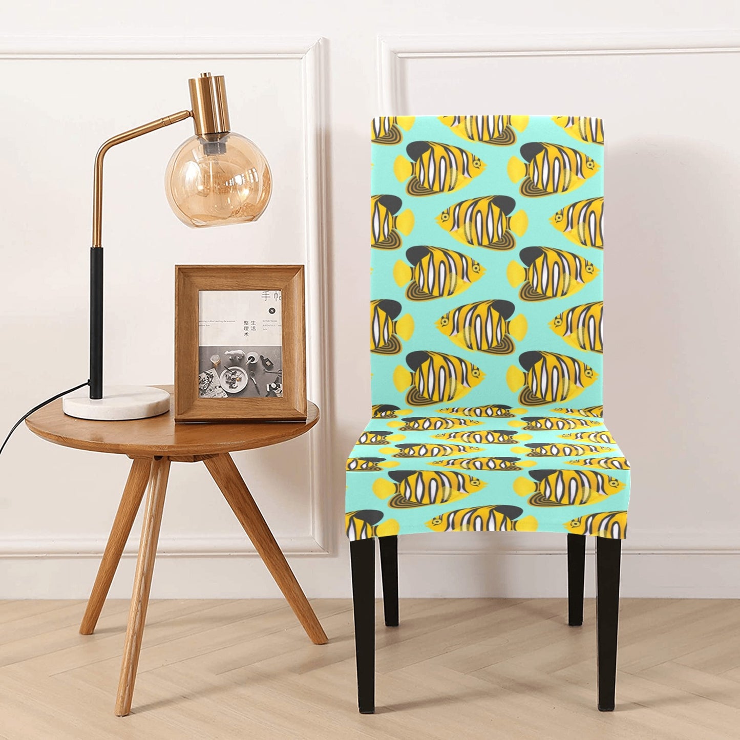 Angelfish Print Design LKS402 Dining Chair Slipcover