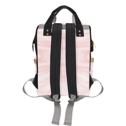Marble Pattern Print Design 03 Diaper Bag Backpack