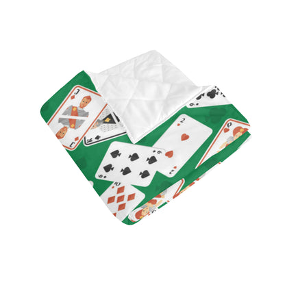 Poker Cards Pattern Print Design A03 Premium Quilt