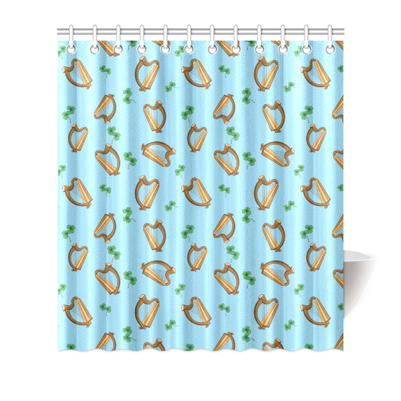 Harp Pattern Print Design 01 Shower Curtain