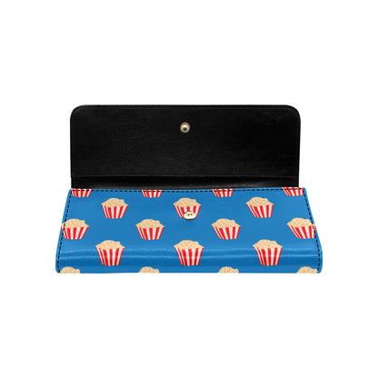 Popcorn Pattern Print Design A04 Women's Trifold Wallet