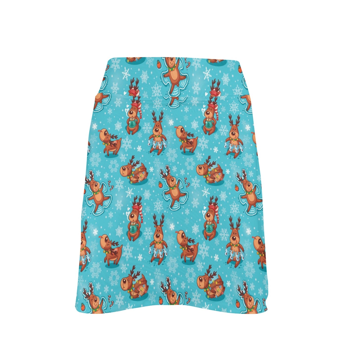 Reindeer Print Design LKS402 17" Golf & Pickleball Skort with Pockets
