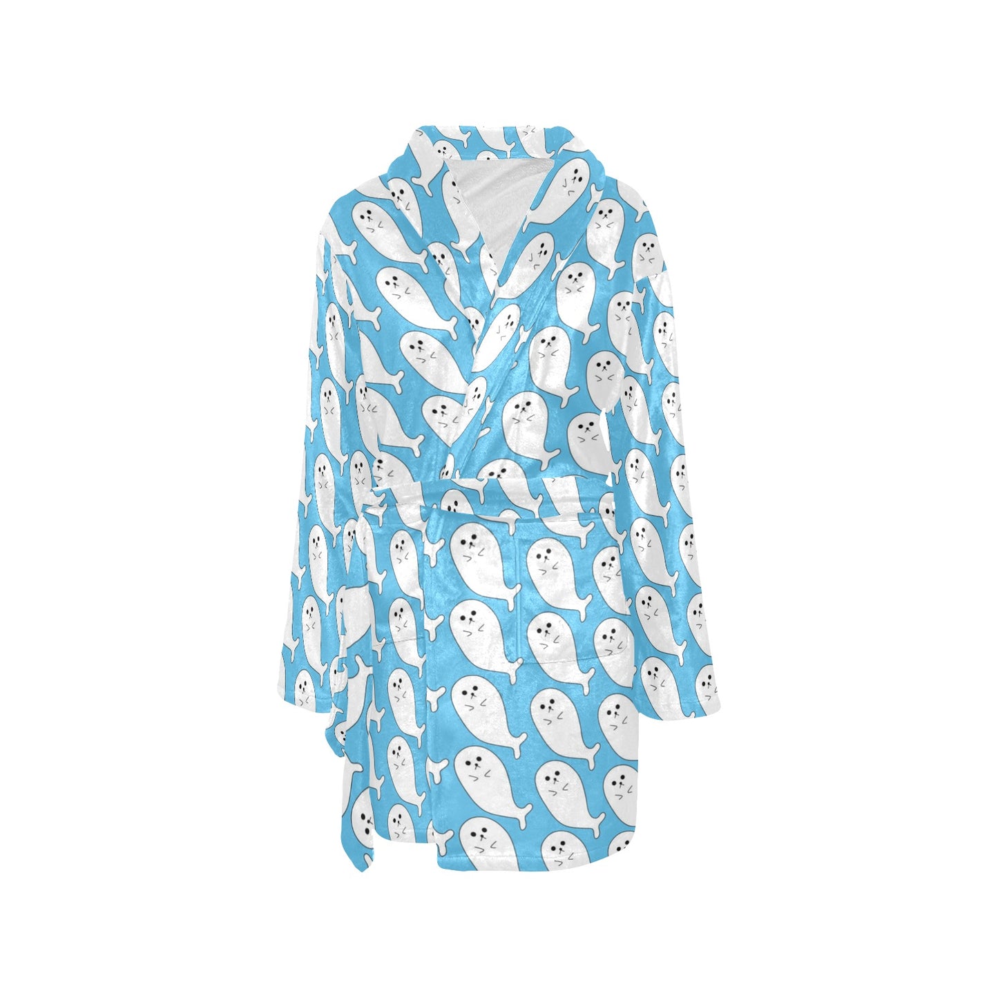 Sea Lion Print Design LKS402 Women's Fleece Robe