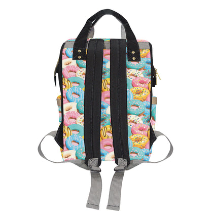 Donut Pattern Print Design DN01 Diaper Bag Backpack
