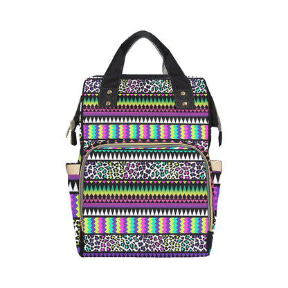 Animal Skin Aztec Rainbow Diaper Bag Backpack