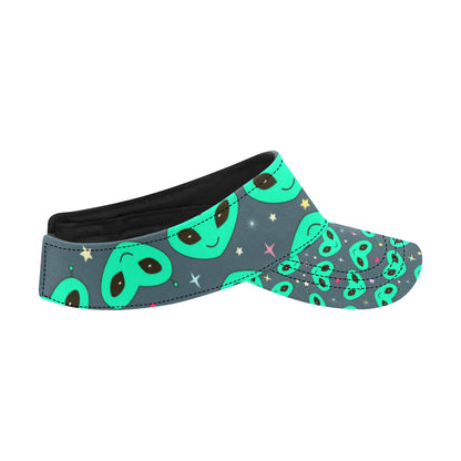 Alien Head Heart Pattern Print Design 03 Unisex Sun Visor