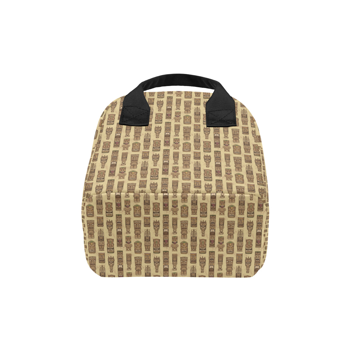 Totem Tiki Style Themed Design Insulated Lunch Bag