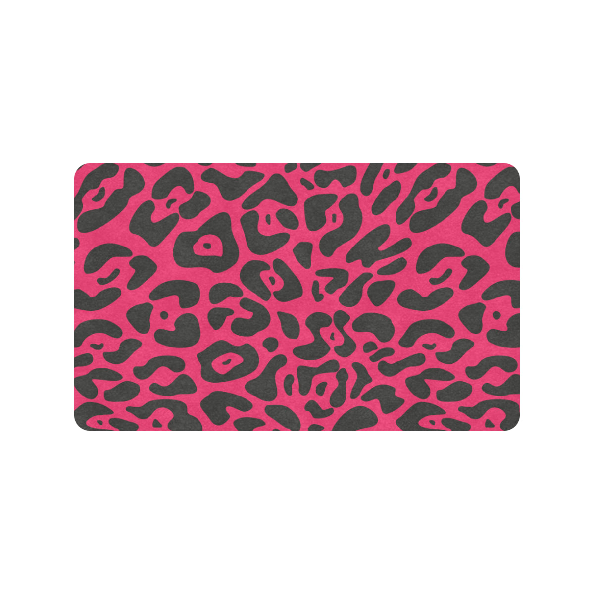 Cheetah Pink Print Pattern Rubber Doormat