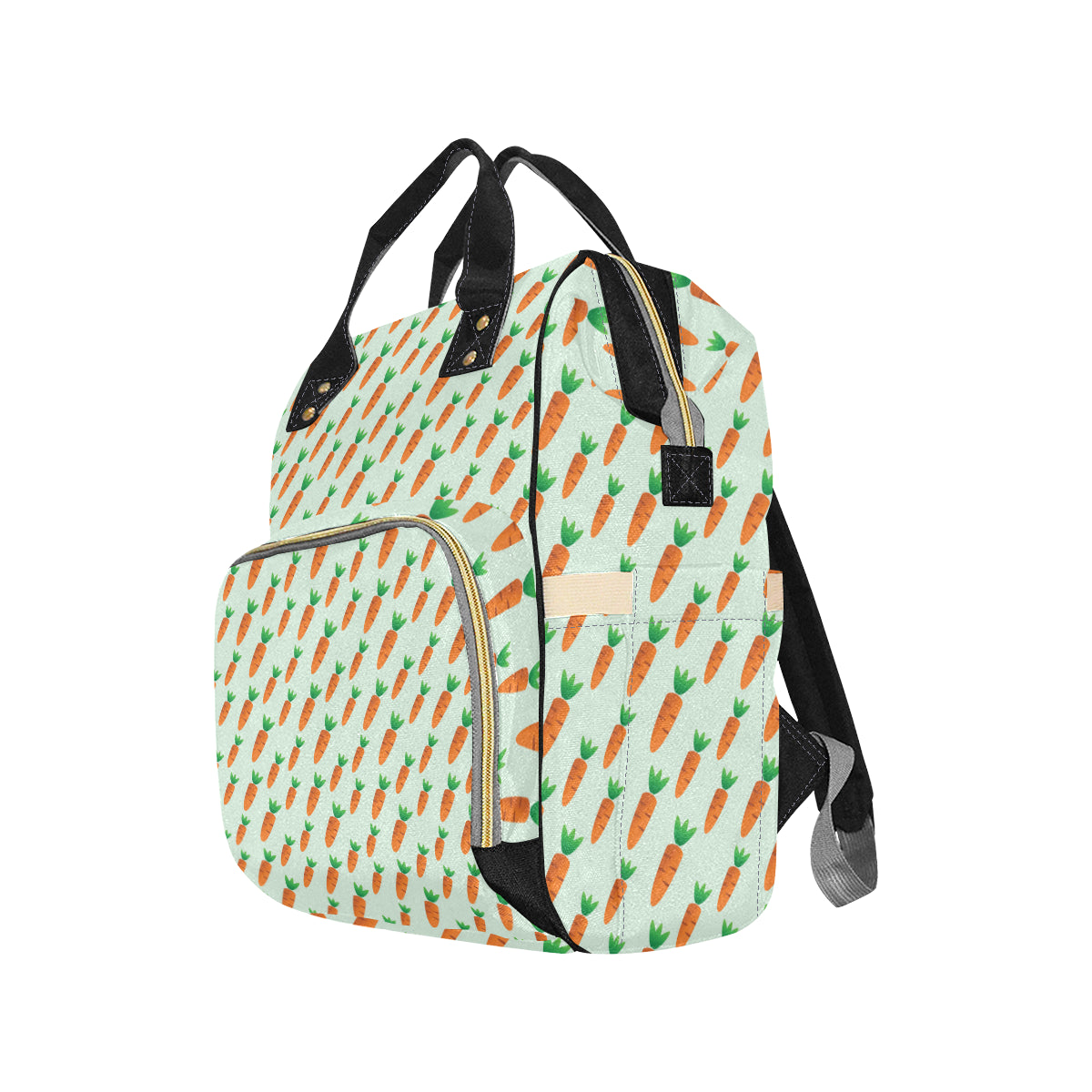 Carrot Pattern Print Design 05 Diaper Bag Backpack