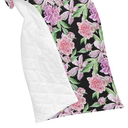 Peony Pattern Print Design PE08 Premium Quilt