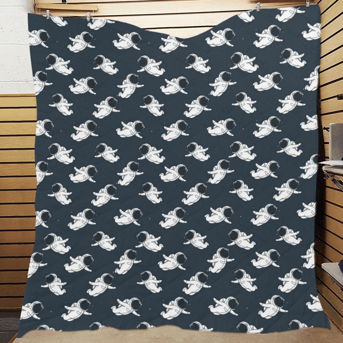 Astronaut Pattern Print Design 02 Premium Quilt