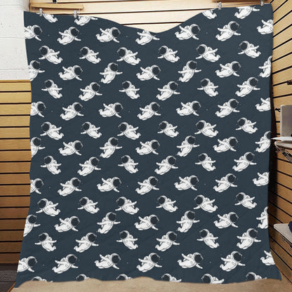 Astronaut Pattern Print Design 02 Premium Quilt