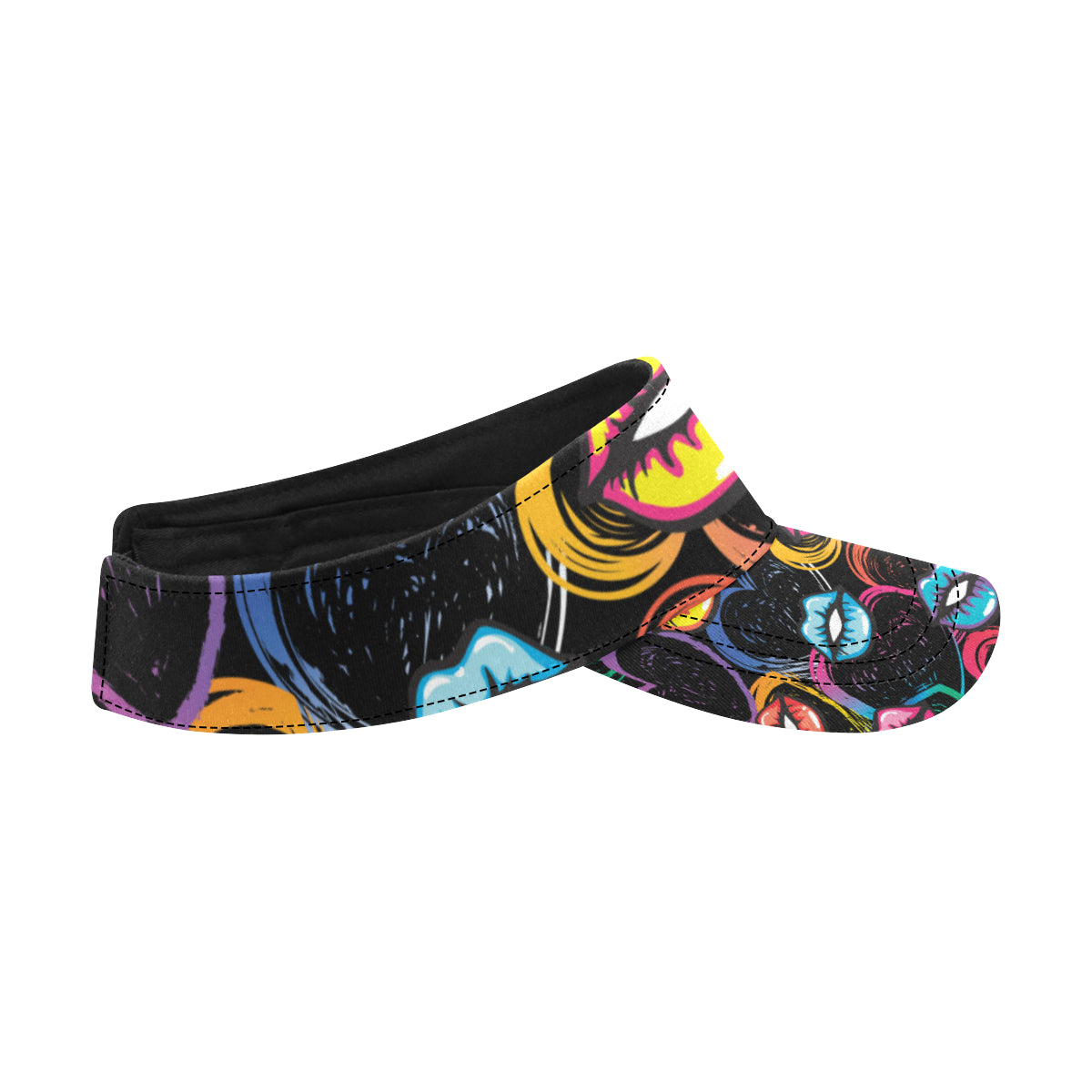 Pop Art Lip Pattern Print Design A03 Unisex Sun Visor