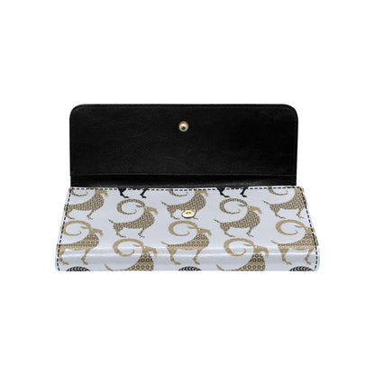 Goat Pattern Print Design 03 Women's Trifold Wallet