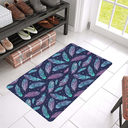 Feather Aztec Design Print Rubber Doormat