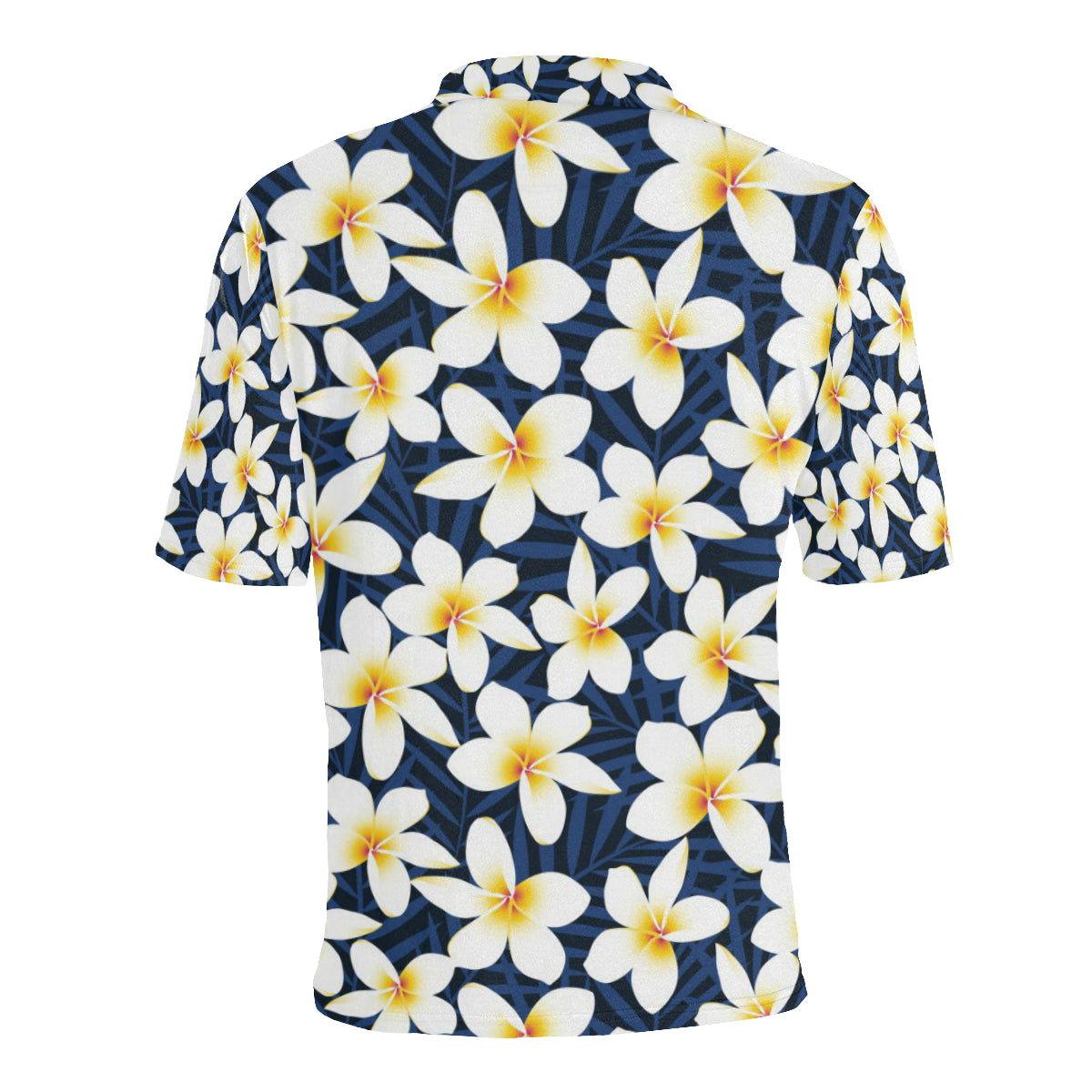 Plumeria Pattern Print Design PM026 Men Polo Shirt