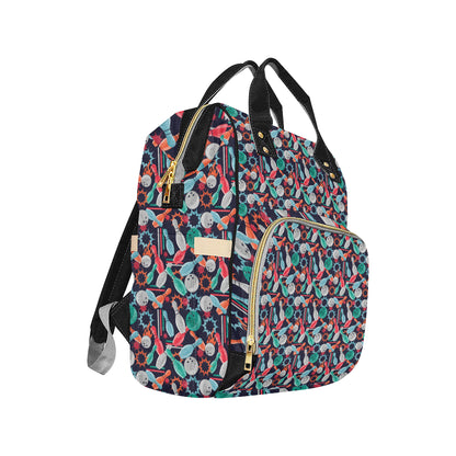Bowling Pattern Print Design 08 Diaper Bag Backpack