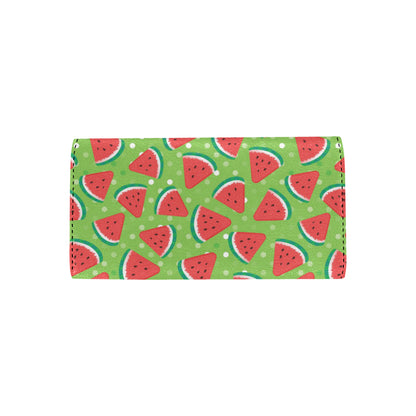 Watermelon Pattern Print Design WM05 Women's Trifold Wallet