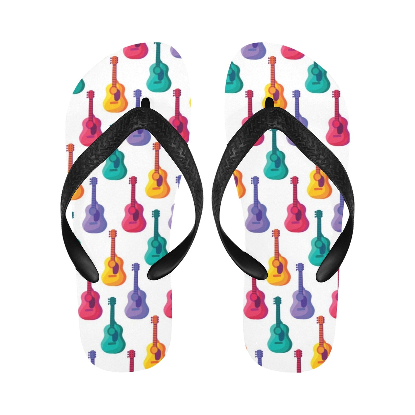 Acoustic Guitar Print Design LKS406 Flip Flops