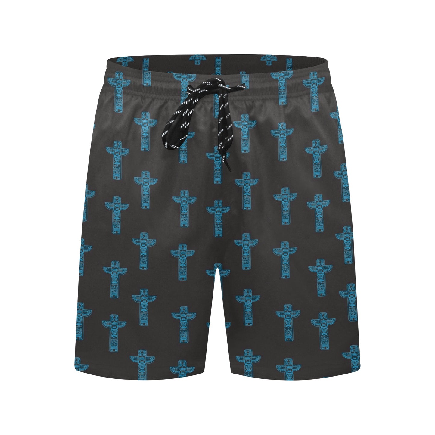 Totem Print Design LKS304 Men's Swim Trunks Beach Shorts