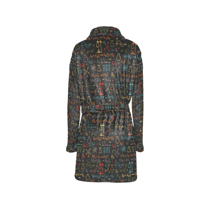 Chemical Pattern Print Design 03 Women's Fleece Robe