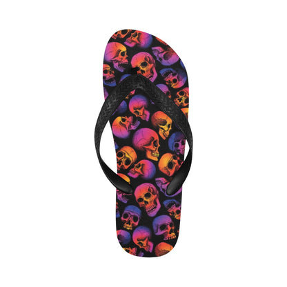 Skull Multicolor Print Design LKS3011 Flip Flops