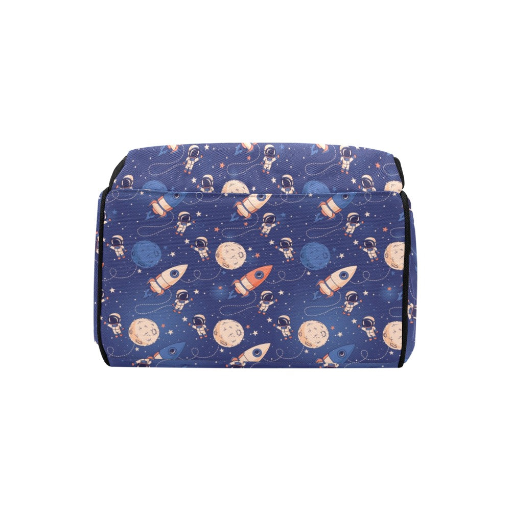 Space Astronaut Rocket Print Design LKS304 Diaper Bag Backpack