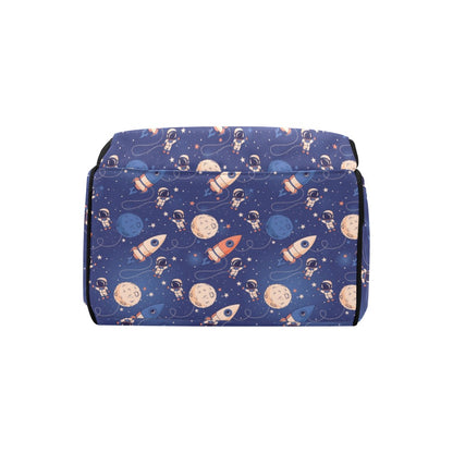 Space Astronaut Rocket Print Design LKS304 Diaper Bag Backpack