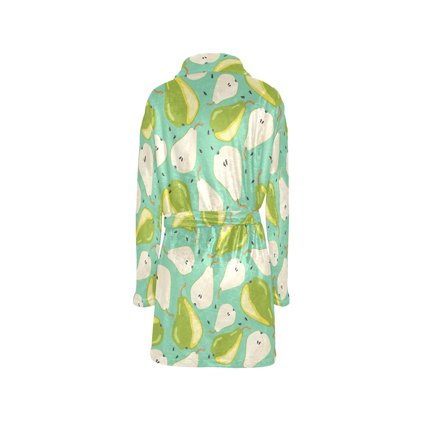 Pear Pattern Print Design PE04 Women's Fleece Robe