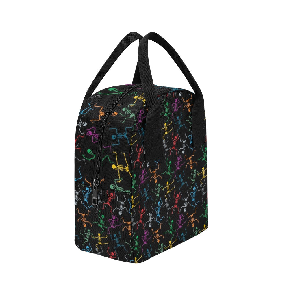 Skeleton Colorful Print Design LKS302 Insulated Lunch Bag