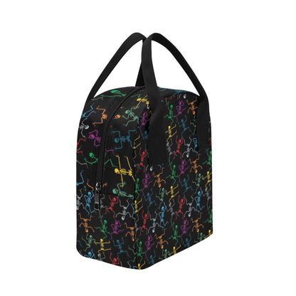 Skeleton Colorful Print Design LKS302 Insulated Lunch Bag