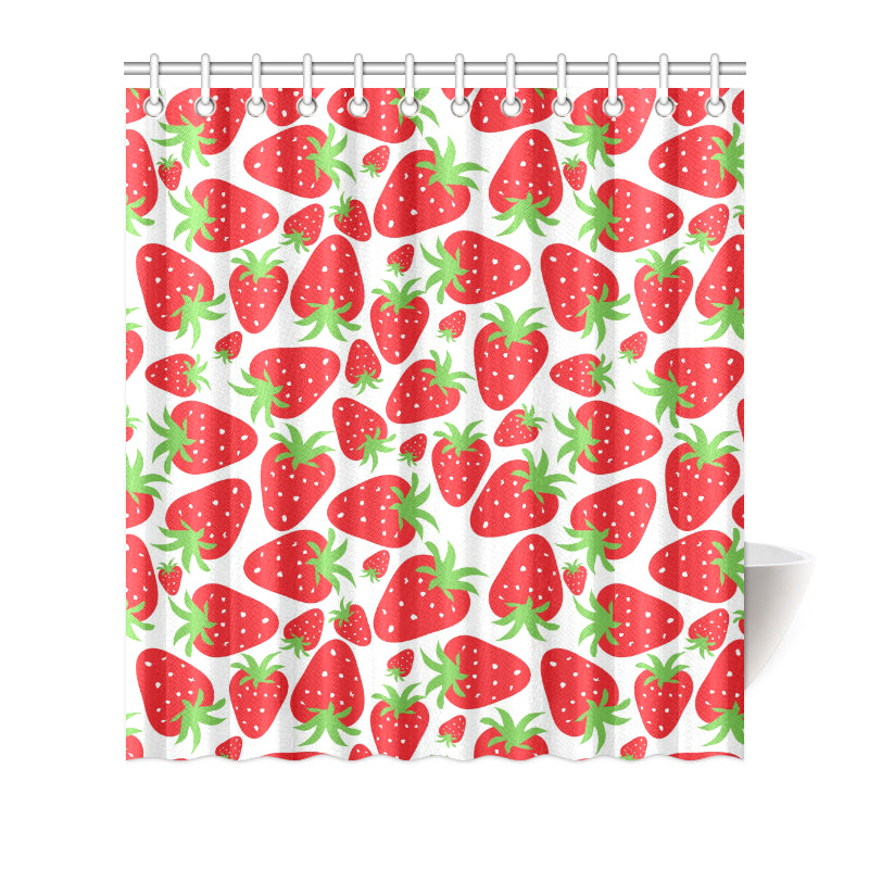 Strawberry Pattern Print Design SB01 Shower Curtain