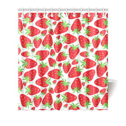 Strawberry Pattern Print Design SB01 Shower Curtain