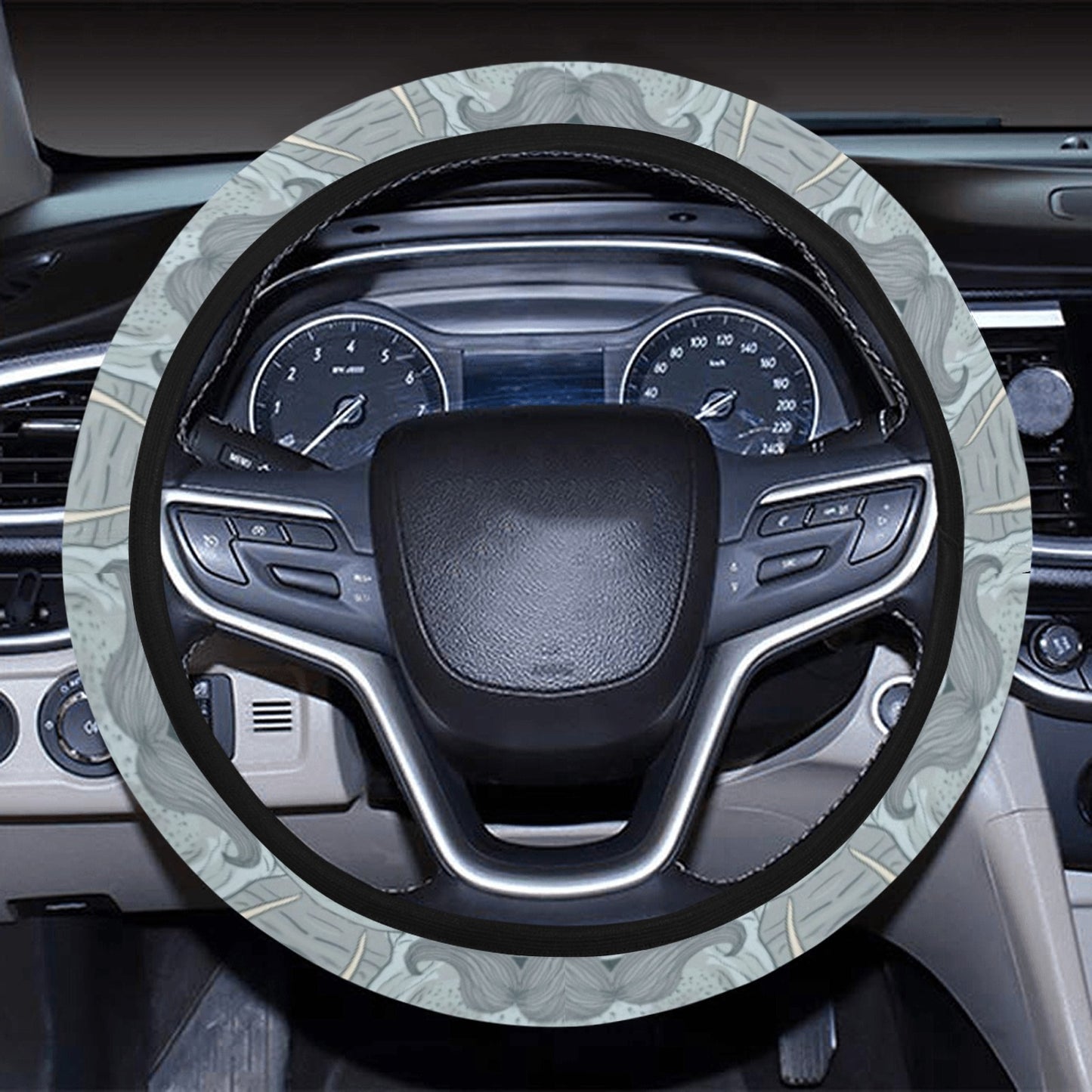 Walrus Print Design LKS402 Steering Wheel Cover with Elastic Edge