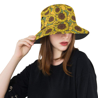 Sunflower Pattern Print Design SF04 Unisex Bucket Hat