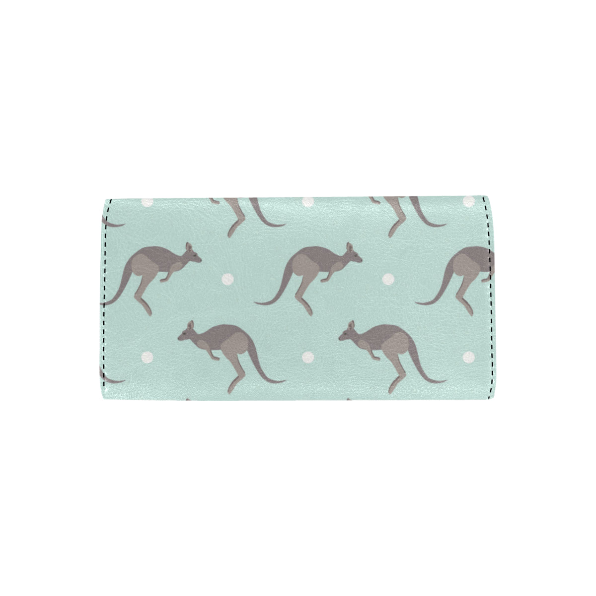 Kangaroos Pattern Print Design 04 Women's Trifold Wallet