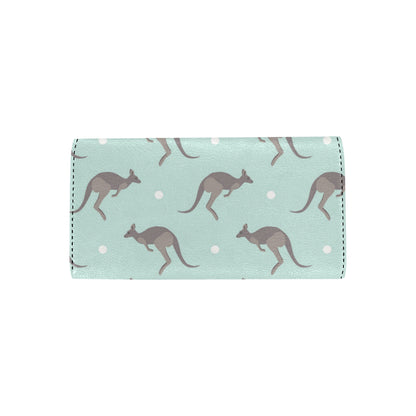 Kangaroos Pattern Print Design 04 Women's Trifold Wallet