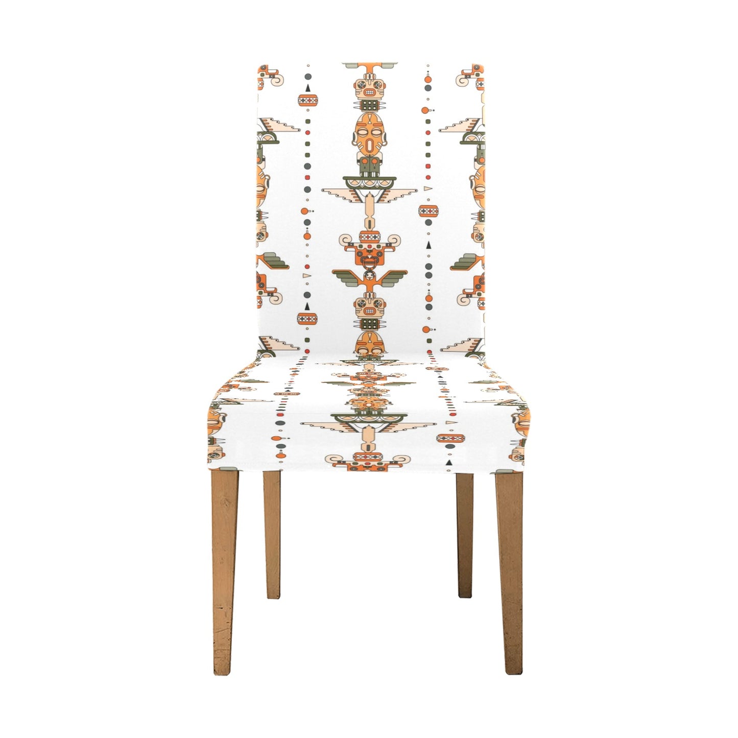 Totem Print Design LKS302 Dining Chair Slipcover