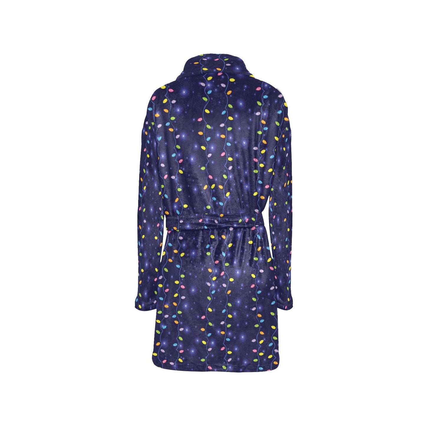 Christmas Light Pattern Print Design 03 Women's Fleece Robe