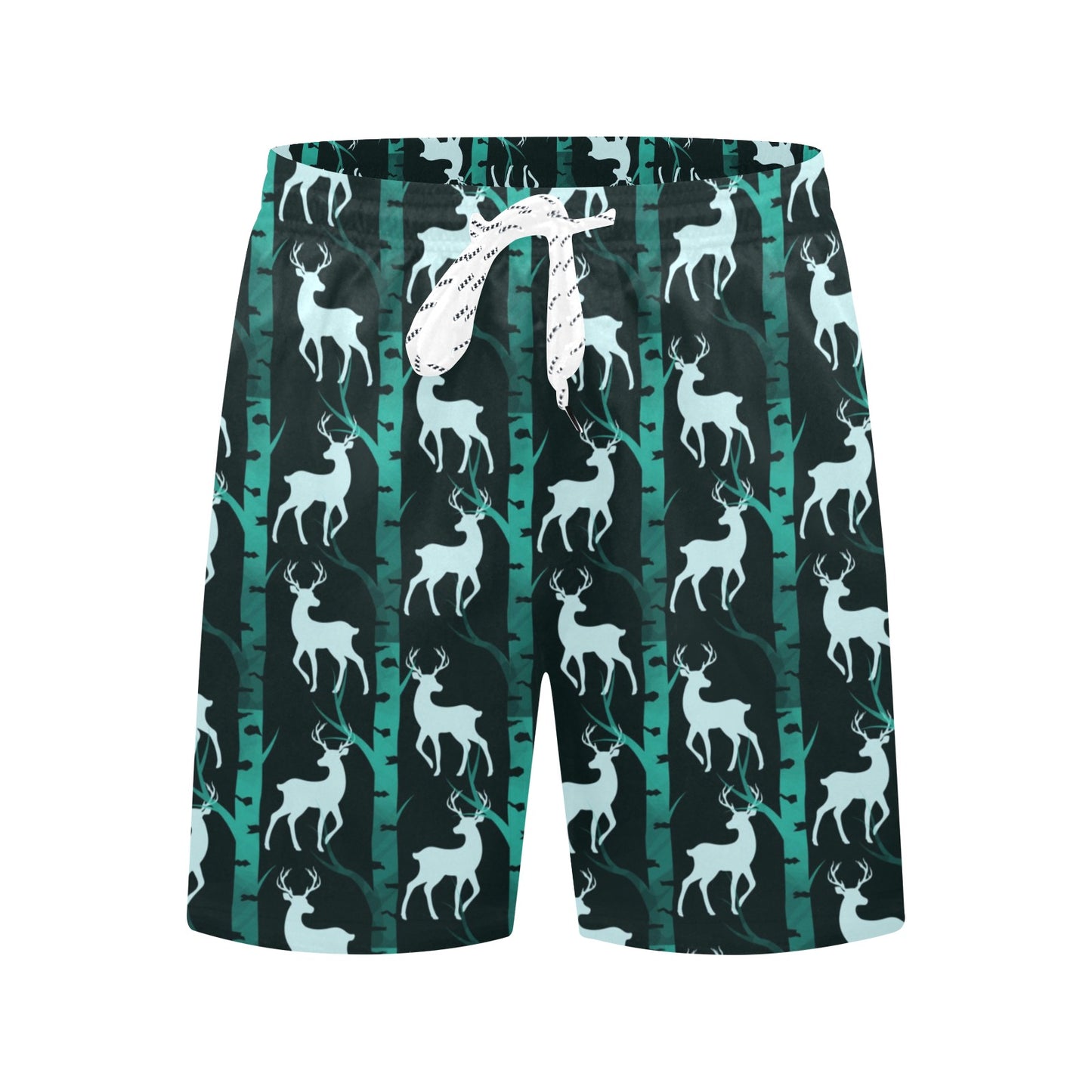 Deer Jungle Print Pattern Men's Swim Trunks Beach Shorts