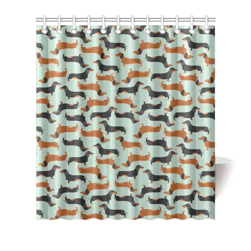 Dachshund Cute Print Pattern Shower Curtain