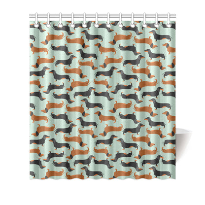 Dachshund Cute Print Pattern Shower Curtain