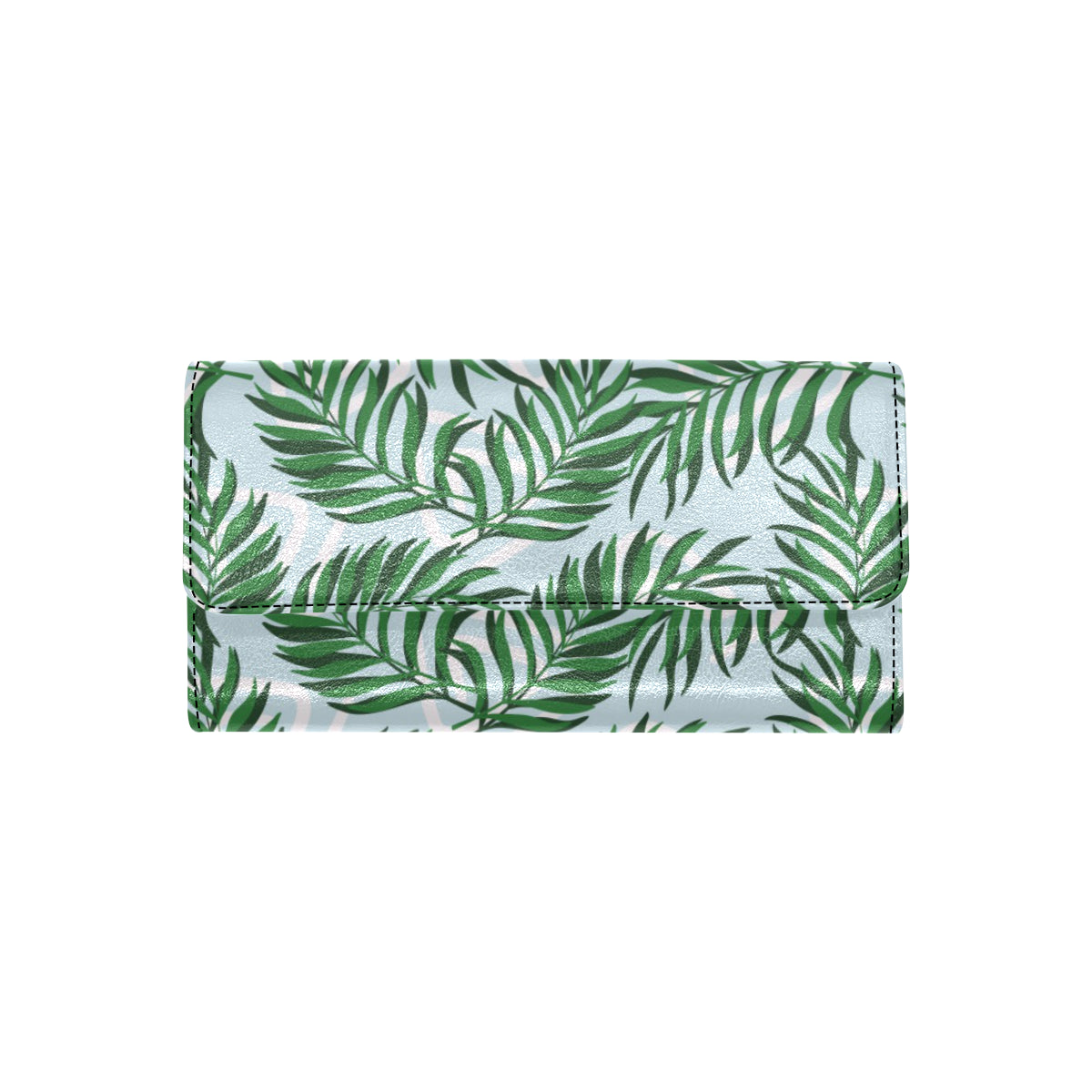 Palm Leaves Pattern Print Design PL06 Women's Trifold Wallet